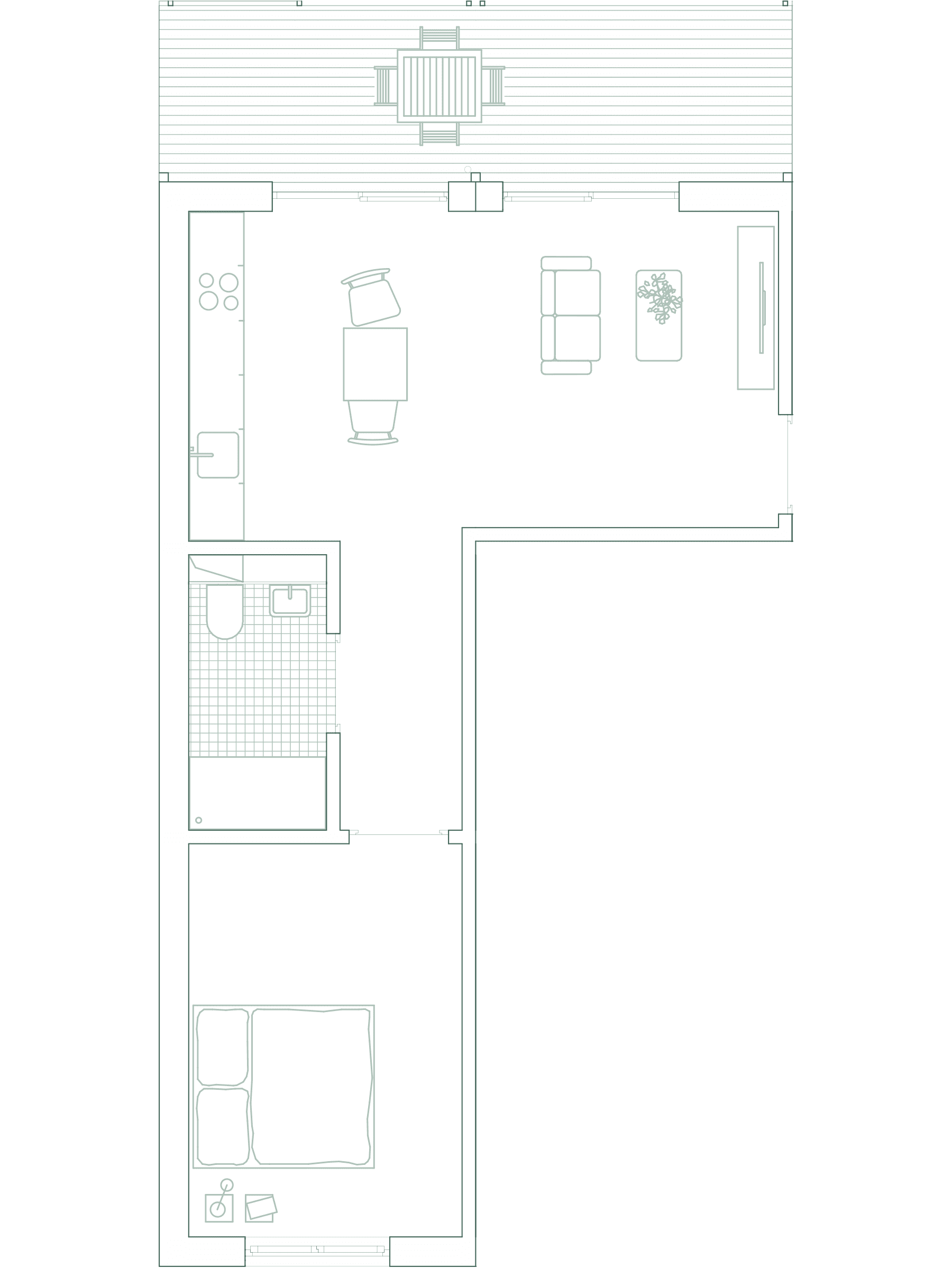 Grundriss Zweiraumwohnung Typ A