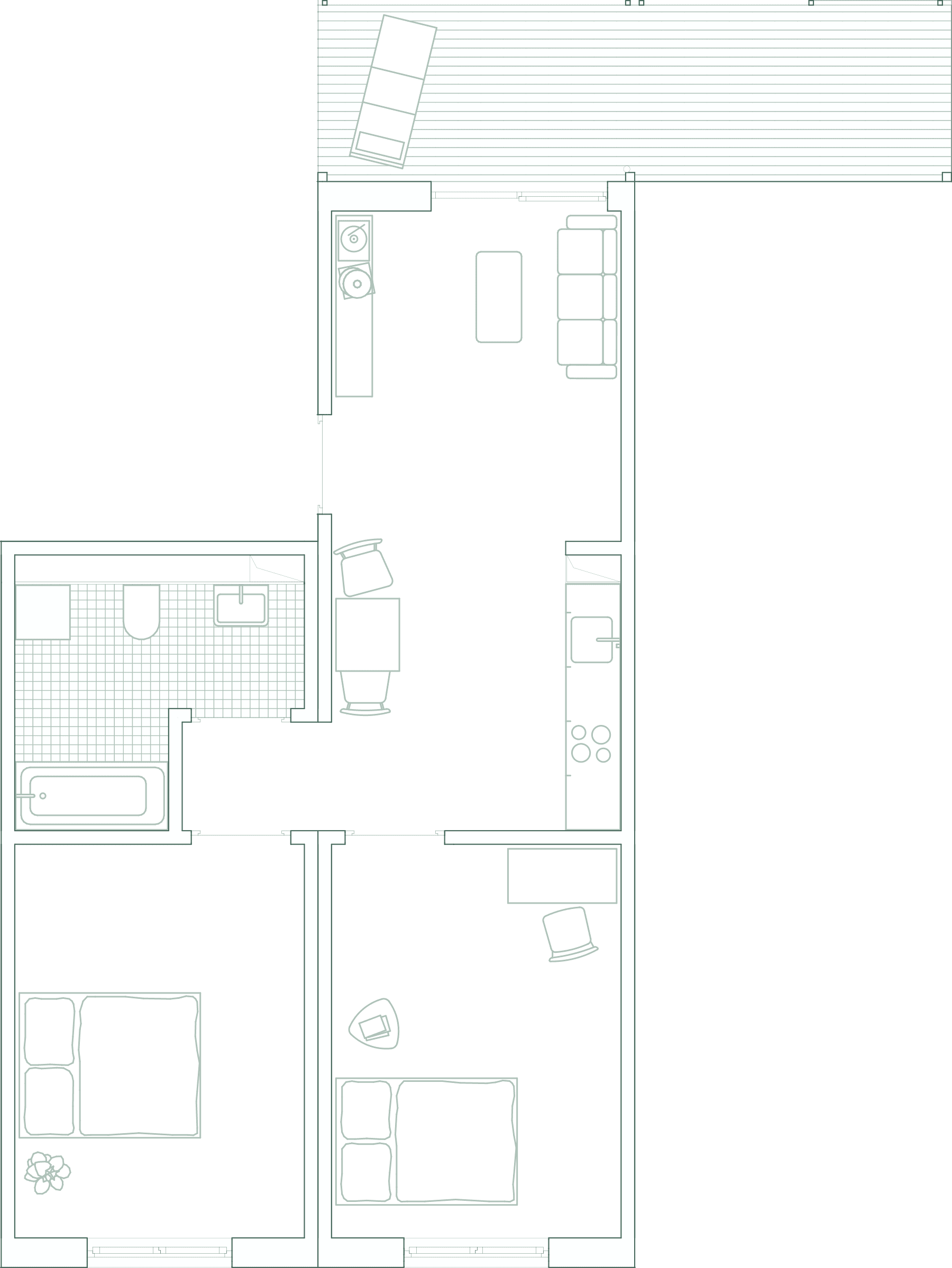 Grundriss Dreiraumwohnung Typ B